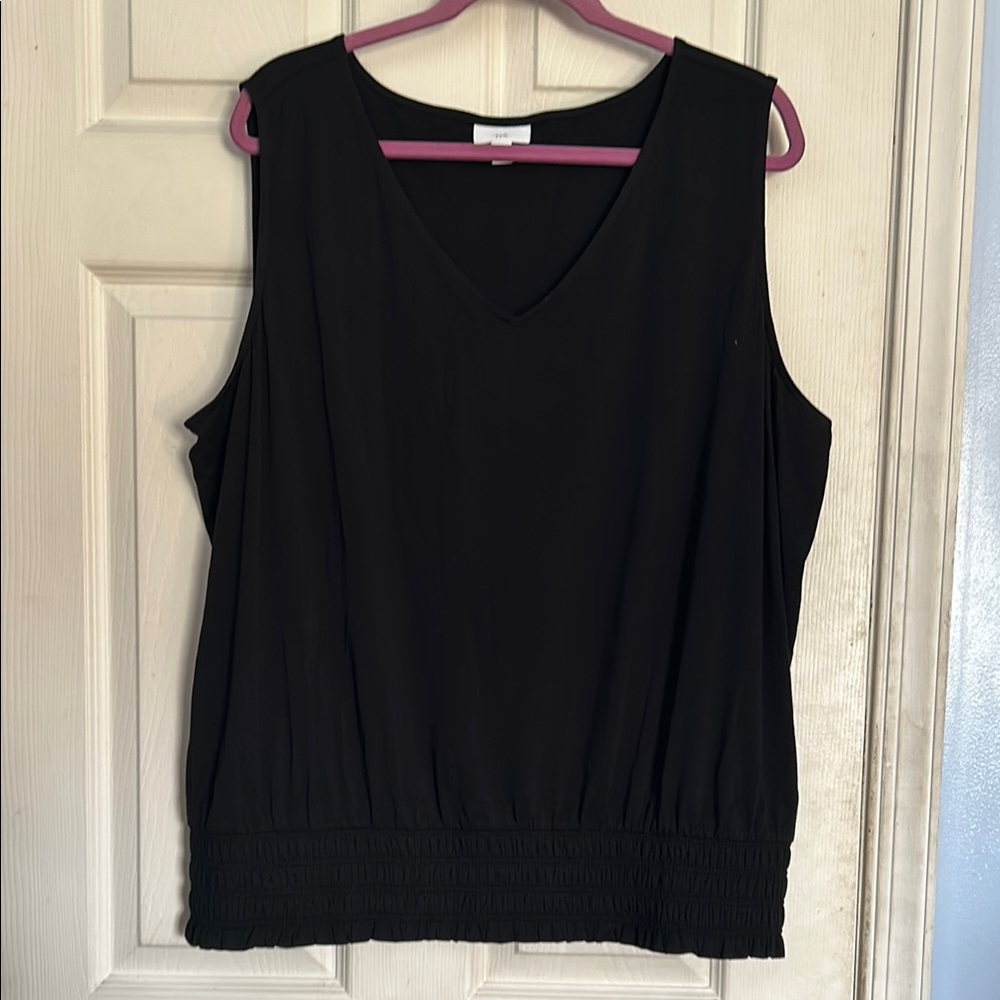 J. Jill Black Sleeveless V-Neck Tank Top